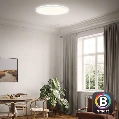 Briloner Smart Ceiling Light Slim S, dimmable, White / opal, Kitchen, Plastic, Modern – image 2