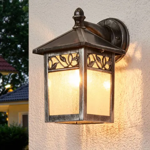 Winchcombe 1 Light Outdoor Wall Lantern Light Black, Silver IP44, E27 – image 3