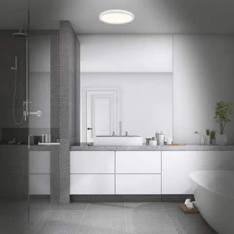 Briloner Ceiling Light Slim Drip, White / opal, Bathroom, Plastic, Modern, Ceiling Light – image 2