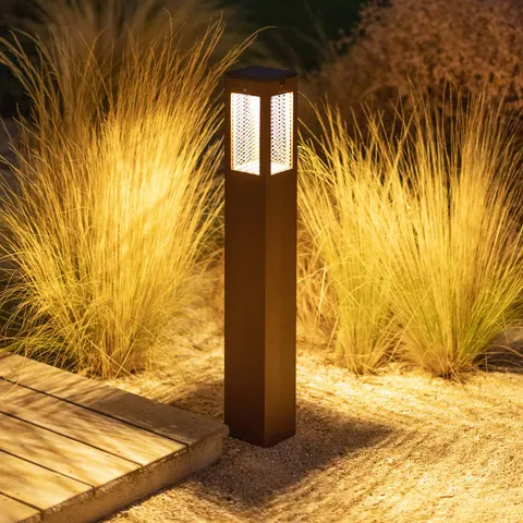 Les Jardins LED path light Tradition Sensor Corten 90cm Tradition, dimmable, Brown / rust, Aluminium, Modern, outdoor solar lights – image 2