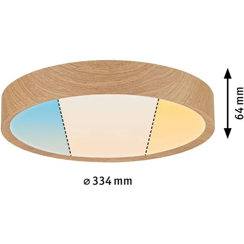 Paulmann Ceiling Light Tega, Light wood, Bathroom, Plastic, Modern, Ceiling Light – image 2