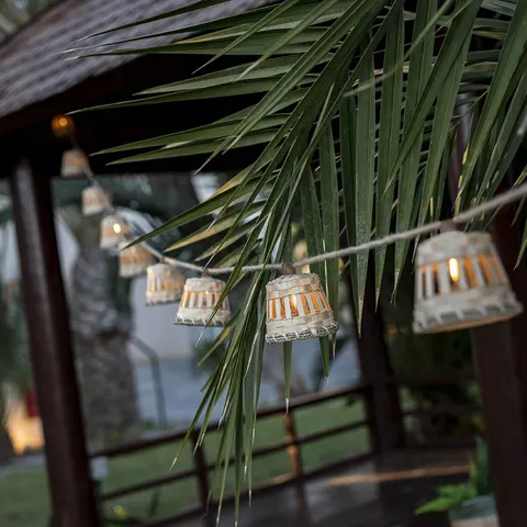 Newgarden Aurora LED solar string lights, Light wood – image 2