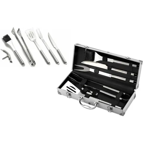 Set attrezzi barbecue Ompagrill 06420 Cromo – immagine 2