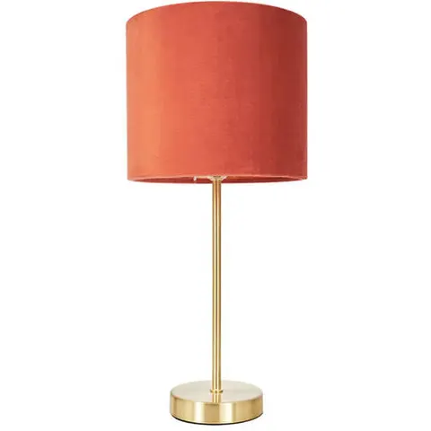 BHS Velvet Burnt Orange Table Lamp – image 2