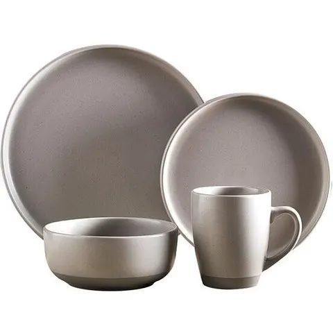 Barbary & Oak Avena 16 Piece Dinnerware Set Grey – image 4