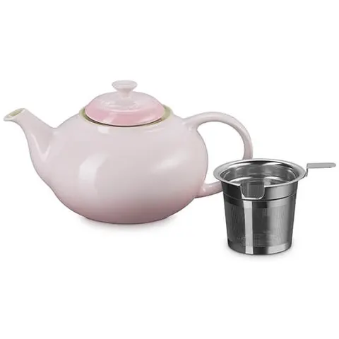 Le Creuset Shell Pink Stoneware Classic Teapot with Infuser – image 2