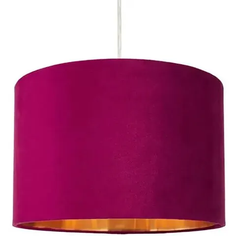 BHS Velvet 30cm Raspberry Red Easyfit Shade – image 2