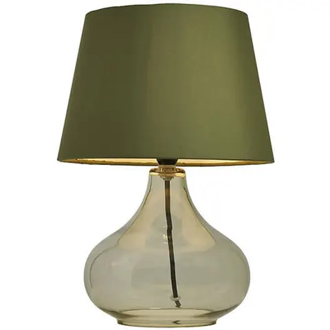 BHS Teardrop Glass Table Lamp - Green – image 2