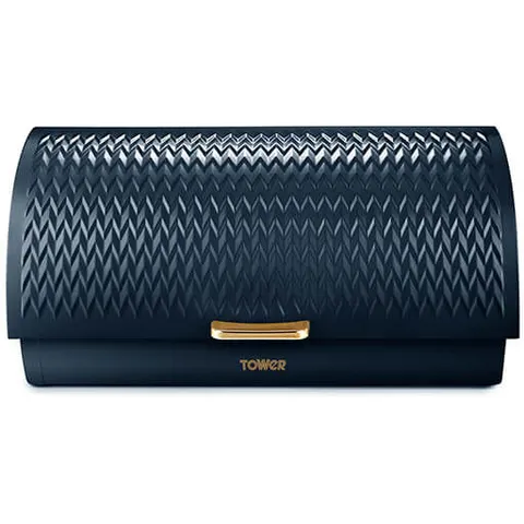 Tower Empire Roll Top Bread Bin Midnight Blue – image 2