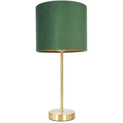 BHS Velvet Table Lamp, Green – image 2