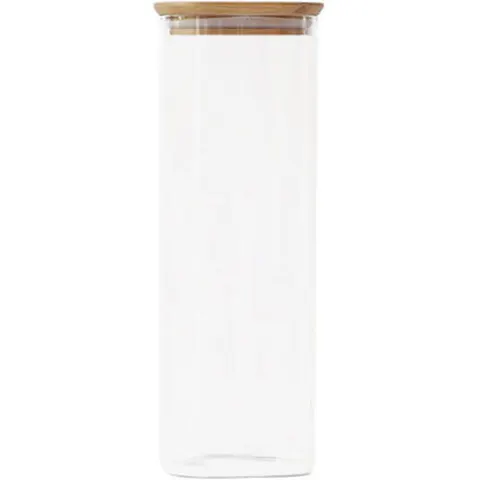 Pebbly square 2200ml canister with bamboo lid – image 2