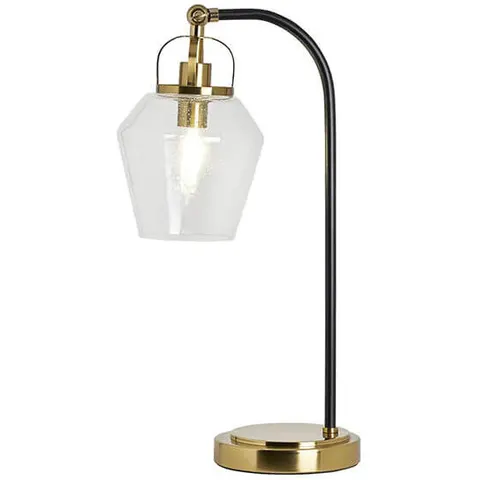 BHS Leni Bubble Glass Table Lamp - Brass & Black – image 2