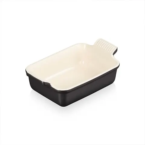 Le Creuset Stoneware Heritage 19cm Rectangular Dish - Matte Black – image 2