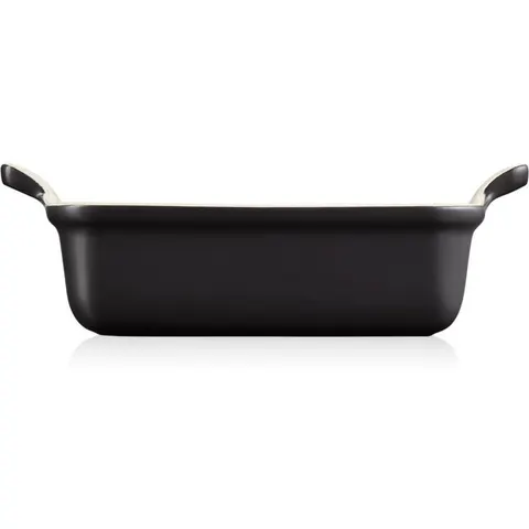 Le Creuset Stoneware Heritage 19cm Rectangular Dish - Matte Black – image 3