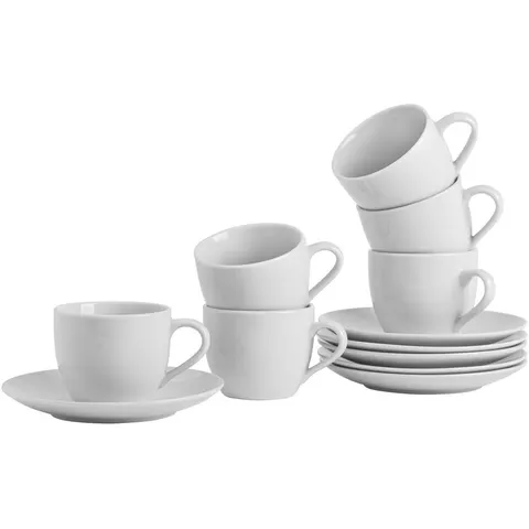Argon Tableware - Classic Teacup & Saucer - 200ml - White 200ml – image 2