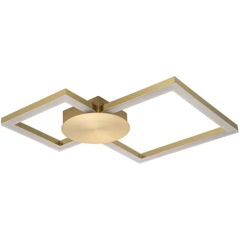 COSYLYTE Miles Double Square Integrated LED Modern Ceiling Light - Brushed Brass Bronze Brushed Brass 1 – image 2