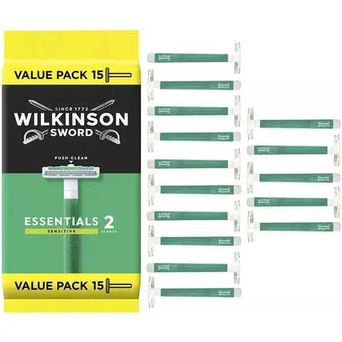Wilkinson Essentials 2 Sensitive Disposable Razors 15 count – image 2