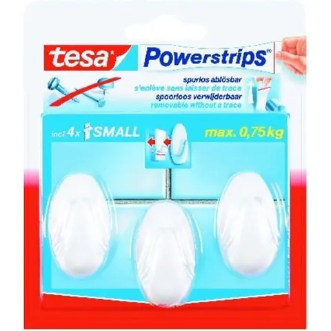Tesa Powerstrips Haken Small Oval chrom – Bild 3