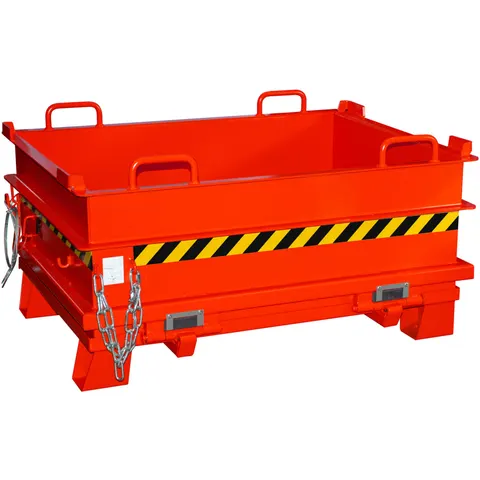 Bauer Baustoffcontainer BC 500, lackiert, Feuerrot – Bild 2