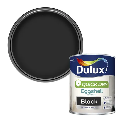 Dulux Quick Dry Eggshell Black 750ml – image 2