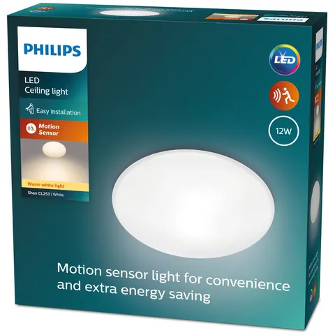 Philips Shan Indoor Motion Sensor Flush Ceiling Light- White – image 2