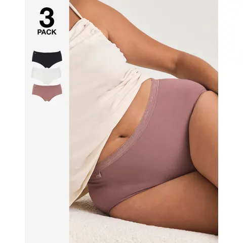 Sloggi 3Pk Basic Midi Knicker Cocoa Mult – image 2