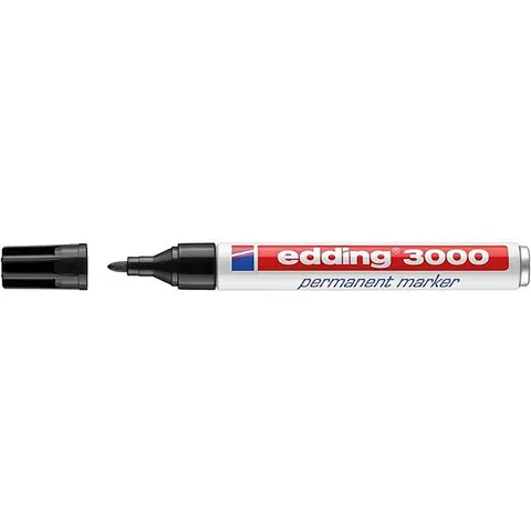 Edding Permanentmarker 3000 schwarz 4-3000001 – Bild 2