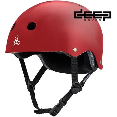 Helm Triple Eight Deep Cover (S-M - Red Glossy) – Bild 2