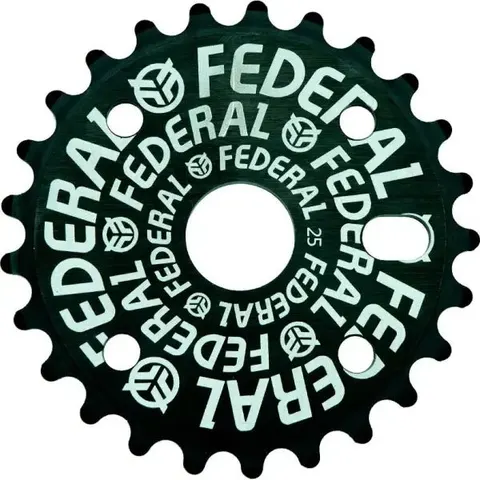 Federal Logo Solid BMX Sprocket (Schwarz - 25T) – Bild 2