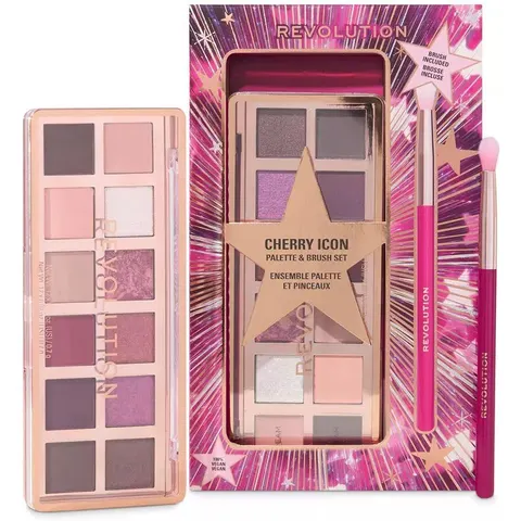 Revolution - Cherry Icon Shadow Palette and Brush Set, Set – Bild 2