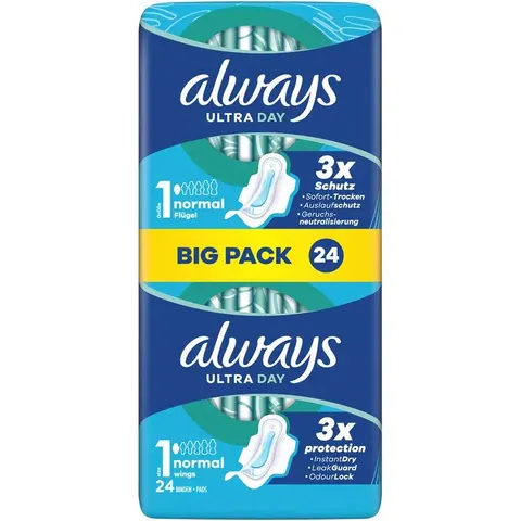 always Damenbinde Ultra Day, Normal, mit Flügeln, BigPack – Bild 2