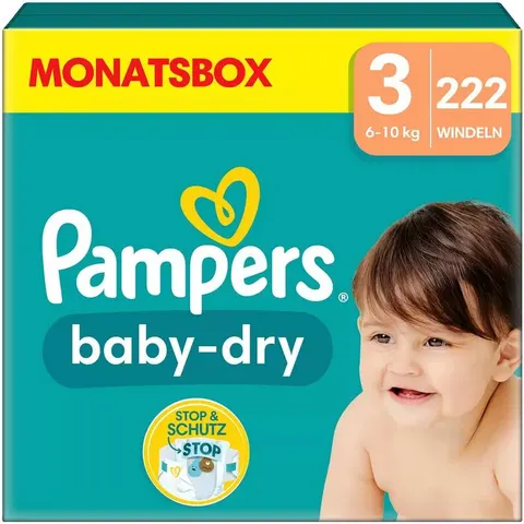 Pampers - Grösse 3 Monatsbox, 222STK – Bild 2