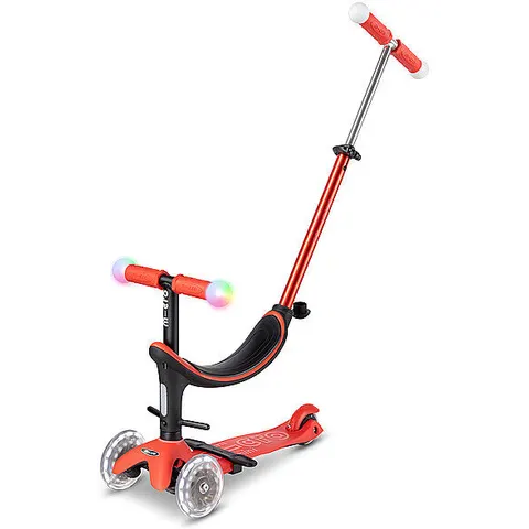 MICRO Kinder Scooter Micro Mini 2Grow Deluxe Magic LED rot B – Bild 2