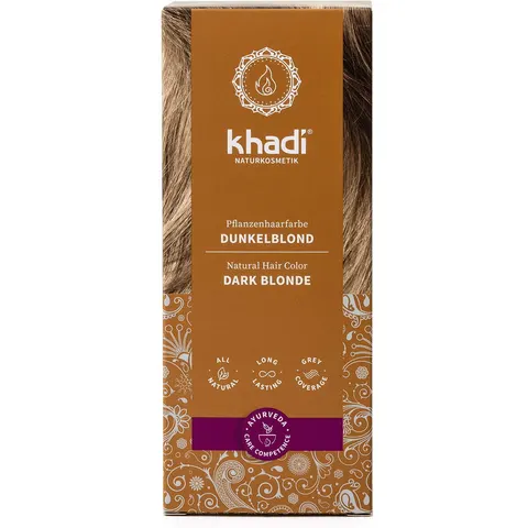 100g khadi Pflanzenhaarfarbe Dunkelblond – Bild 2