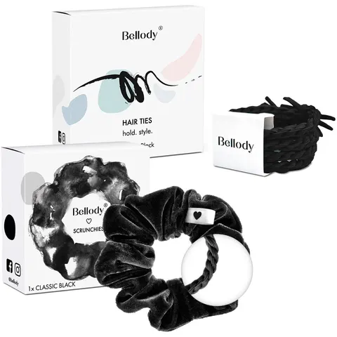 Bellody Black Duo (Haargummis 4St. + Scrunchie) – Bild 2