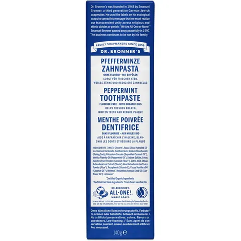 105ml DR. BRONNER'S ZAHNPASTA Pfefferminz – Bild 2