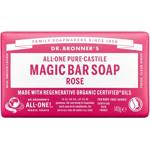 140g DR. BRONNER'S MAGIC BAR SOAP Rose – Bild 2