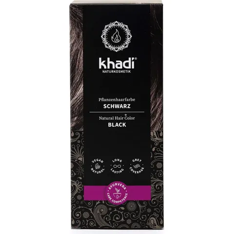 100g khadi Pflanzenhaarfarbe Schwarz – Bild 2