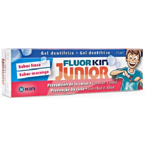 Kin Fluor Junior Erdbeer-Gel 75 ml 75 ml – Bild 2