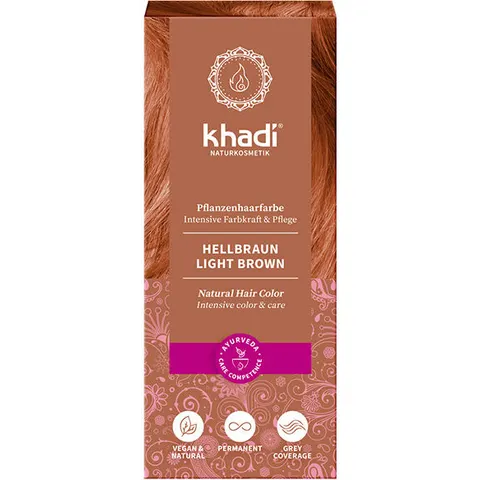 100g khadi Pflanzenhaarfarbe Hellbraun – Bild 3
