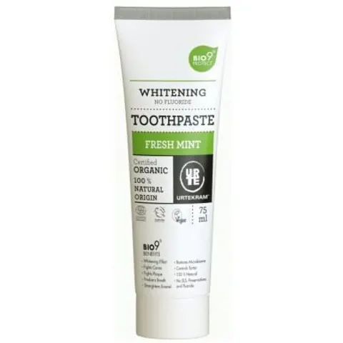 75ml URTEKRAM Fluoride Free Whitening Tooth Paste Fresh Mint – Bild 2