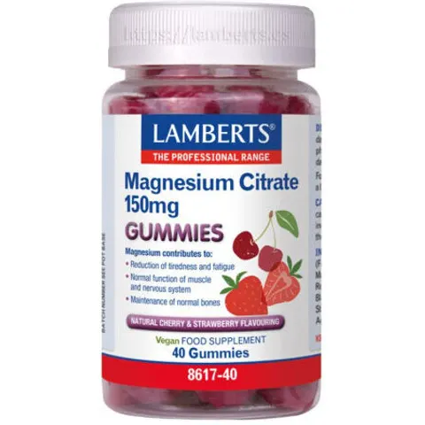 Lamberts Magnesiumcitrat 40 Gummies Kirsche Erdbeere – Bild 2
