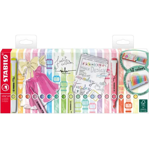 STABILO Textmarker swing cool, 18er Tischset – Bild 2