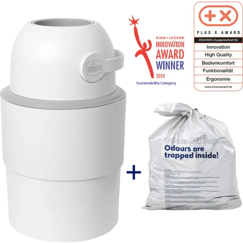 Chicco Teleskop-Windeleimer Odour Off – weiss – Bild 2