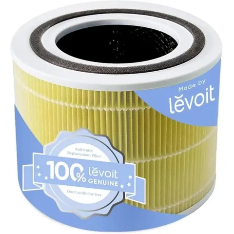 Ersatzfilter LEVOIT "3-Stufen-Filter", gelb, ABS-Kunststoff, Kunststoff, Polyethylenterephthalat (PET), Filterkartuschen, Ersatzfilter, 3-Stufen-Filter, für Hau – Bild 3