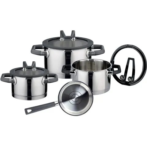ELO Premium Topfset "Rondello" 7-teilig – silber – Bild 2