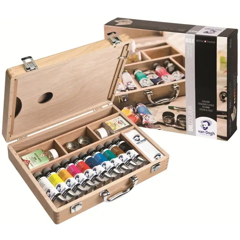 ROYAL TALENS Van Gogh Holzkoffer-Set Ölfarben Basic – Bild 3