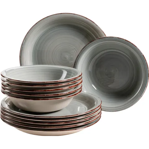 Teller-Set, Steingut Lumaca – blau – 723886 – Bild 3