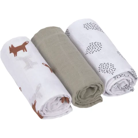 Lässig 3er-Pack Mullwindeln 60x60 cm – gruen – Bild 3