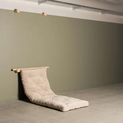 Schlafsofa KARUP DESIGN "Hooked Sofa Bed / Sleeper Chair – Sitz- oder Schlafplatz, platzsparend", beige, B:75cm H:12cm T:200cm, Bezug: 80% Baumwolle, 20% Polyes – Bild 2